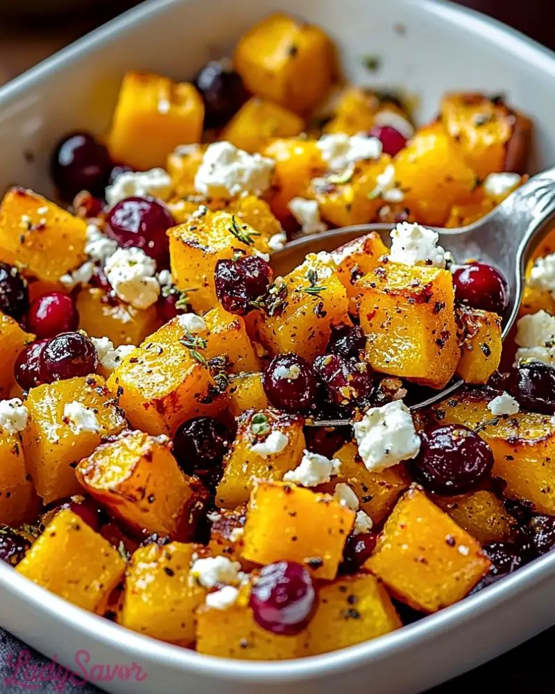 Roasted Butternut Squash with Cranberries and Feta Roasted Butternut Squash with Cranberries and Feta2