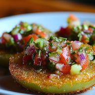 Smoky Fried Green Tomatoes With Fresh Salsa Recipe