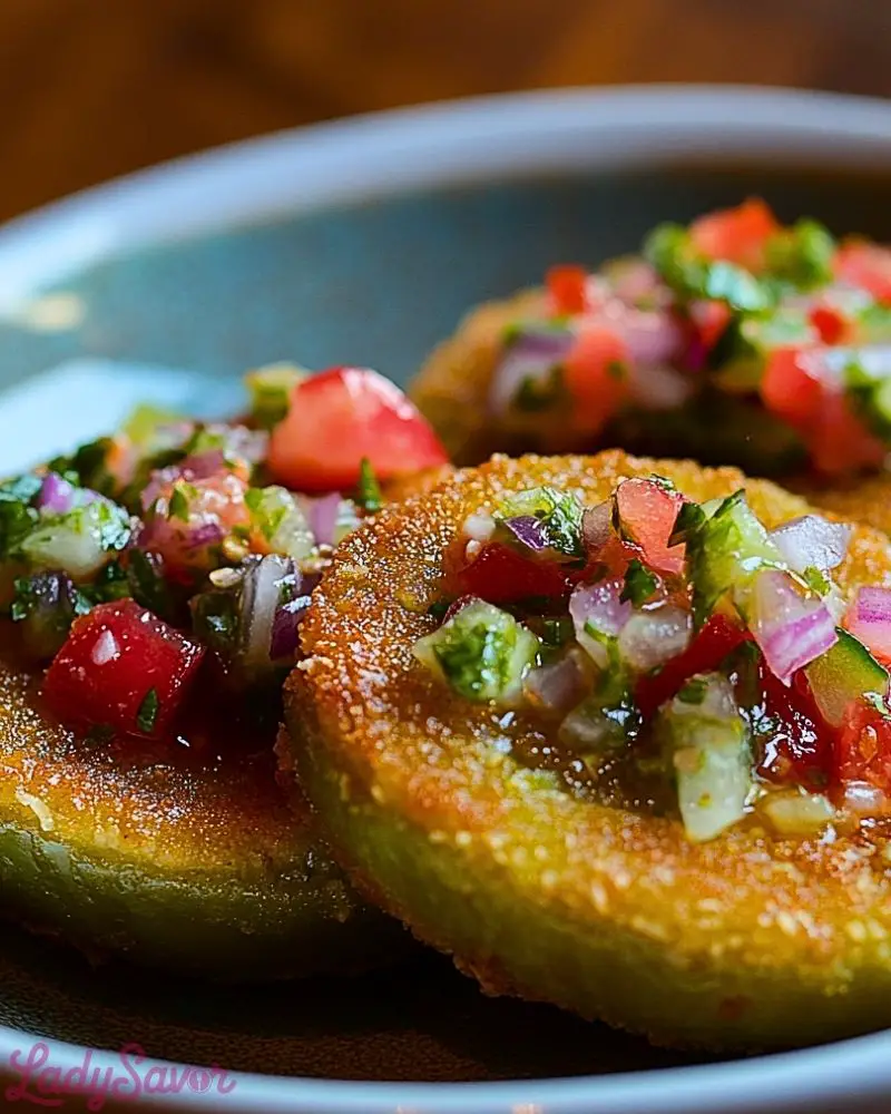 Smoky Fried Green Tomatoes With Fresh Salsa Smoky Fried Green Tomatoes With Fresh Salsa Recipe2