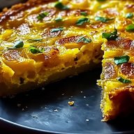 Spanish Tortilla Inspired Quiche With Hashbrown Crust Recipe