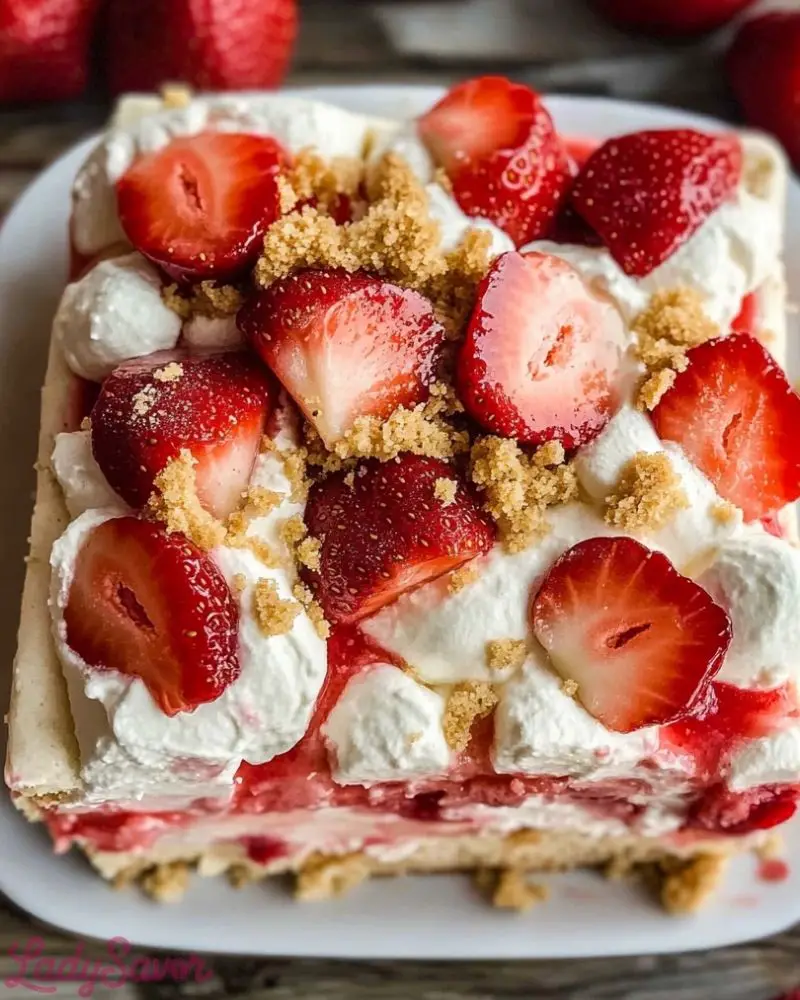 Strawberry Cheesecake Poke Cake Recipe