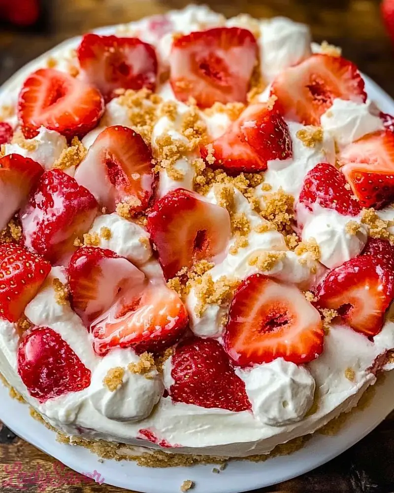 Strawberry Cheesecake Poke Cake Recipe2