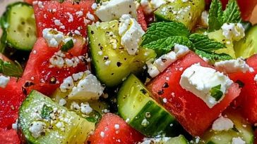 Summer Perfect Watermelon Cucumber Salad Recipe