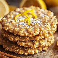 Zesty Lemon Oatmeal No Bake Cookies Recipe