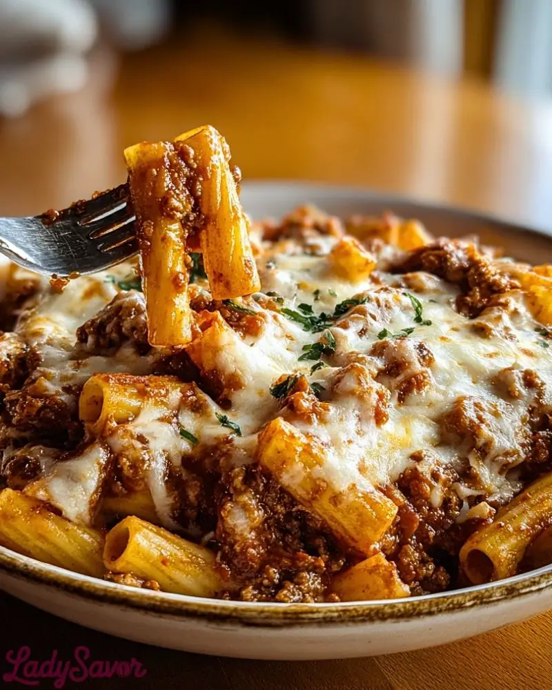 Baked Ziti with Meat Sauce