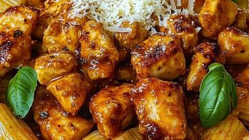 Cajun Chicken Bites with Creamy Rigatoni