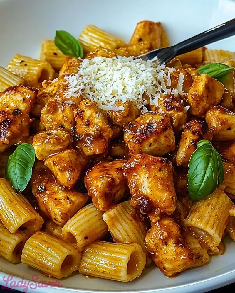Cajun Chicken Bites with Creamy Rigatoni Cajun Chicken Bites with Creamy Rigatoni