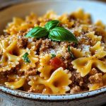 Cheesy Bowtie Pasta with Ground Beef Cheesy Bowtie Pasta with Ground Beef2