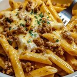 Cheesy Penne with Garlic Butter Ground Beef Cheesy Penne with Garlic Butter Ground Beef2 1
