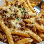 Cheesy Penne with Garlic Butter Ground Beef Cheesy Penne with Garlic Butter Ground Beef2