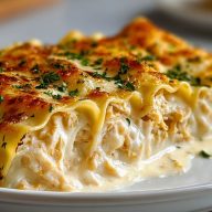 Chicken Alfredo Lasagna Rolls