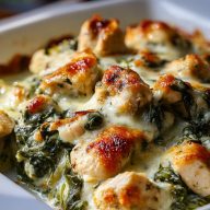 Chicken and Spinach Casserole with Cream Cheese