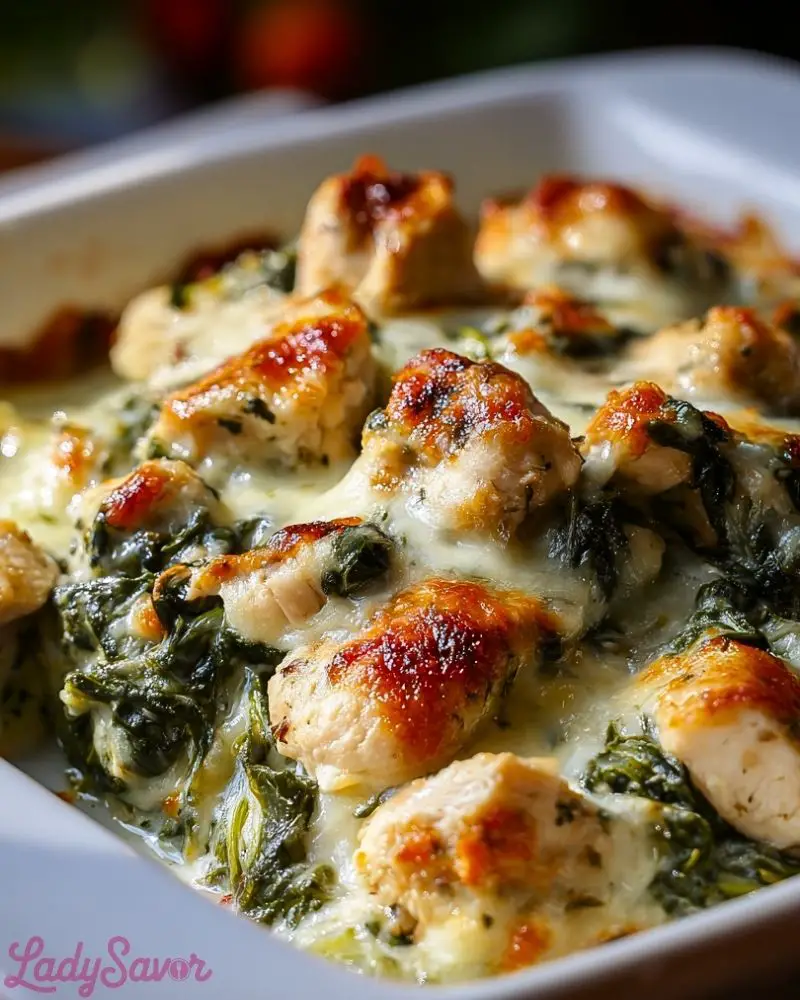 Chicken and Spinach Casserole with Cream Cheese Chicken and Spinach Casserole with Cream Cheese
