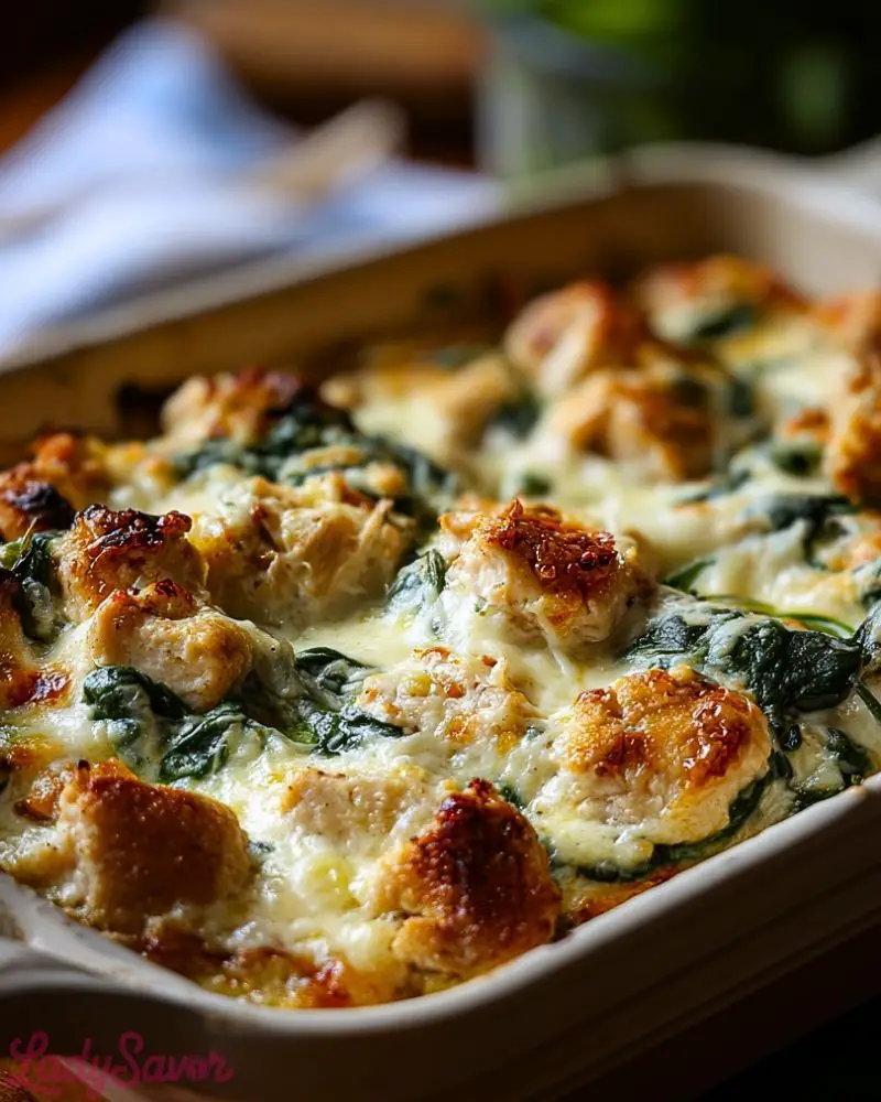 Chicken and Spinach Casserole with Cream Cheese Chicken and Spinach Casserole with Cream Cheese2
