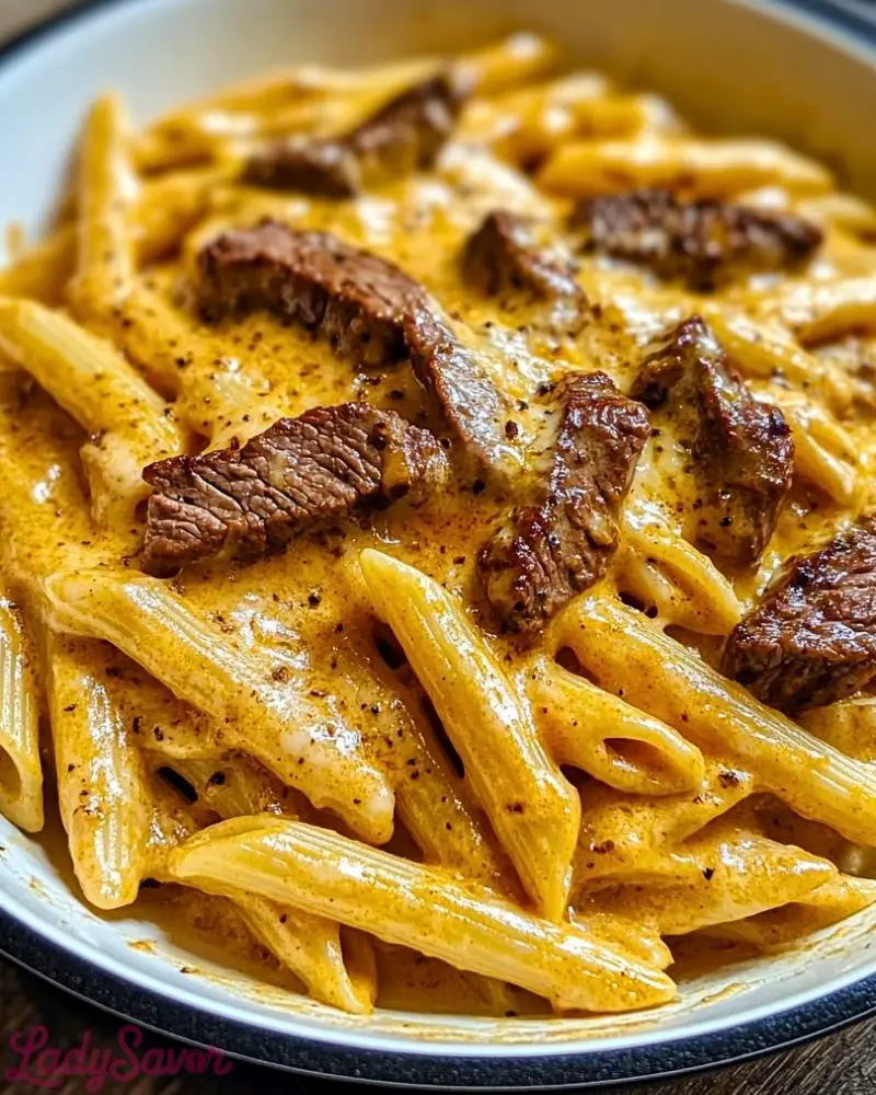 Creamy Cajun Steak & Cheddar Penne Skillet Creamy Cajun Steak Cheddar Penne Skillet
