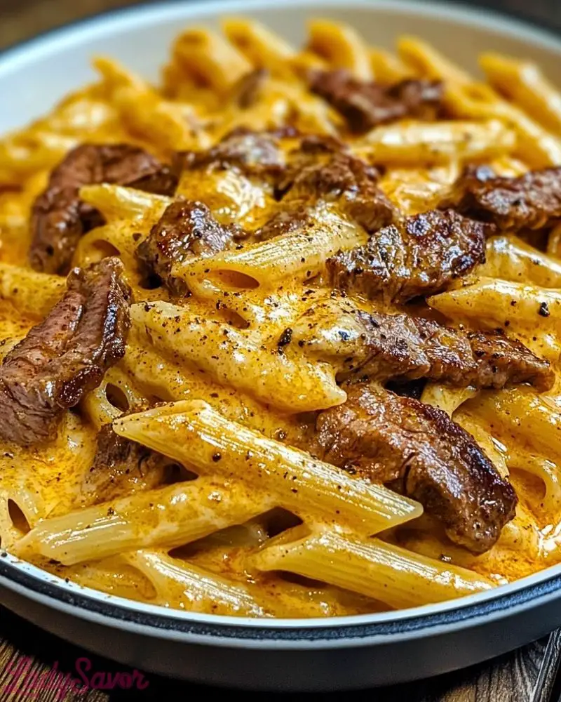Creamy Cajun Steak & Cheddar Penne Skillet Creamy Cajun Steak Cheddar Penne Skillet2