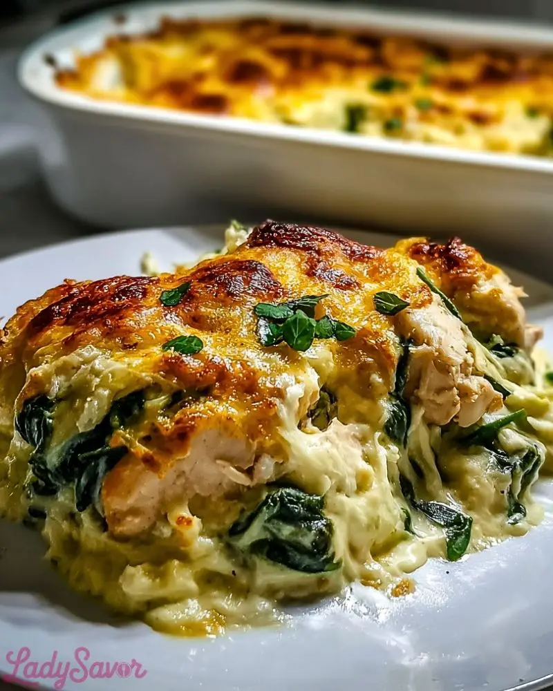Creamy Chicken and Spinach Casserole
