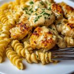 Creamy Garlic Parmesan Chicken with Cheesy Twisted Pasta Creamy Garlic Parmesan Chicken with Cheesy Twisted Pasta2