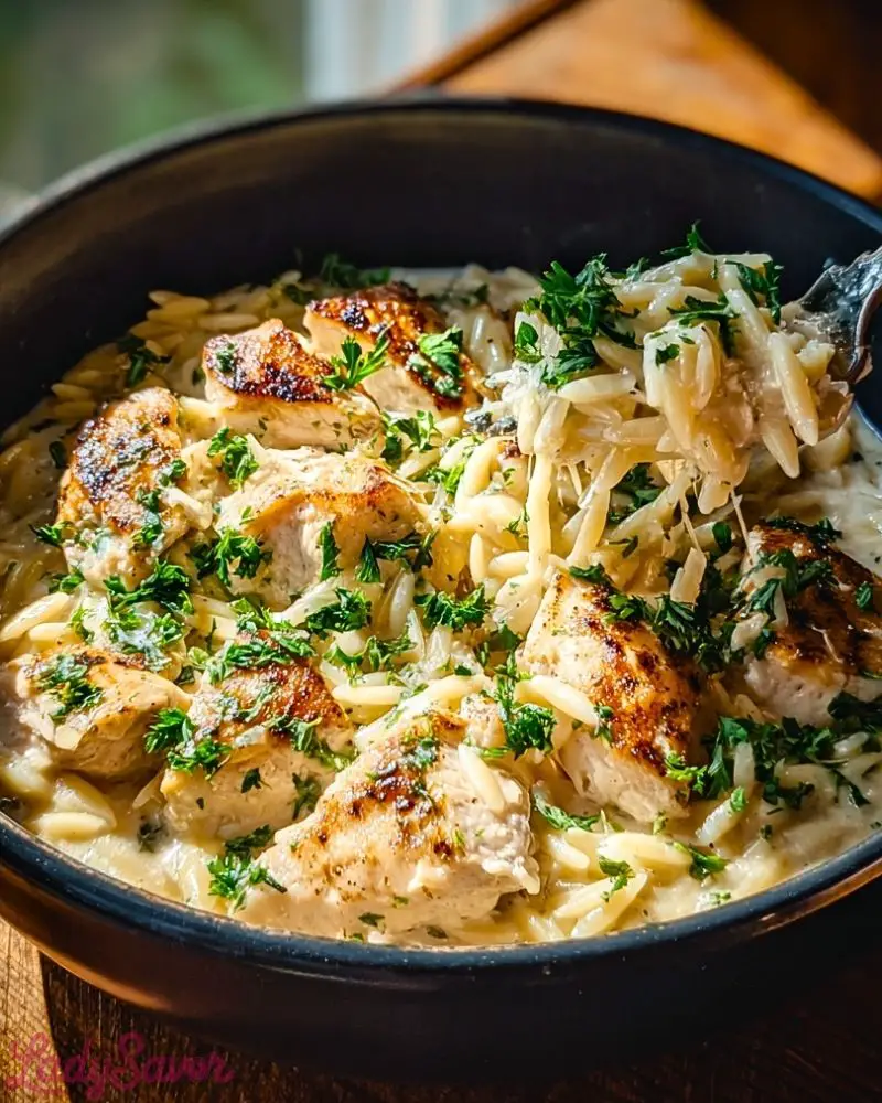 Creamy Parmesan Chicken and Orzo