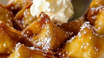 Easy Air Fryer Caramel Apple Wontons