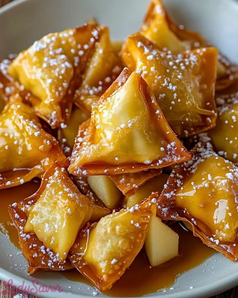 Easy Air Fryer Caramel Apple Wontons2