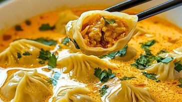 Easy Thai Red Curry Dumpling Soup