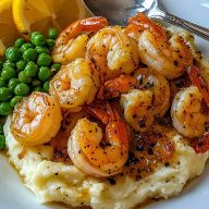 Garlic Butter Shrimp Veggie Mash Bowl