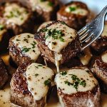 Garlic Butter Steak Bites with Parmesan Cream Sauce2