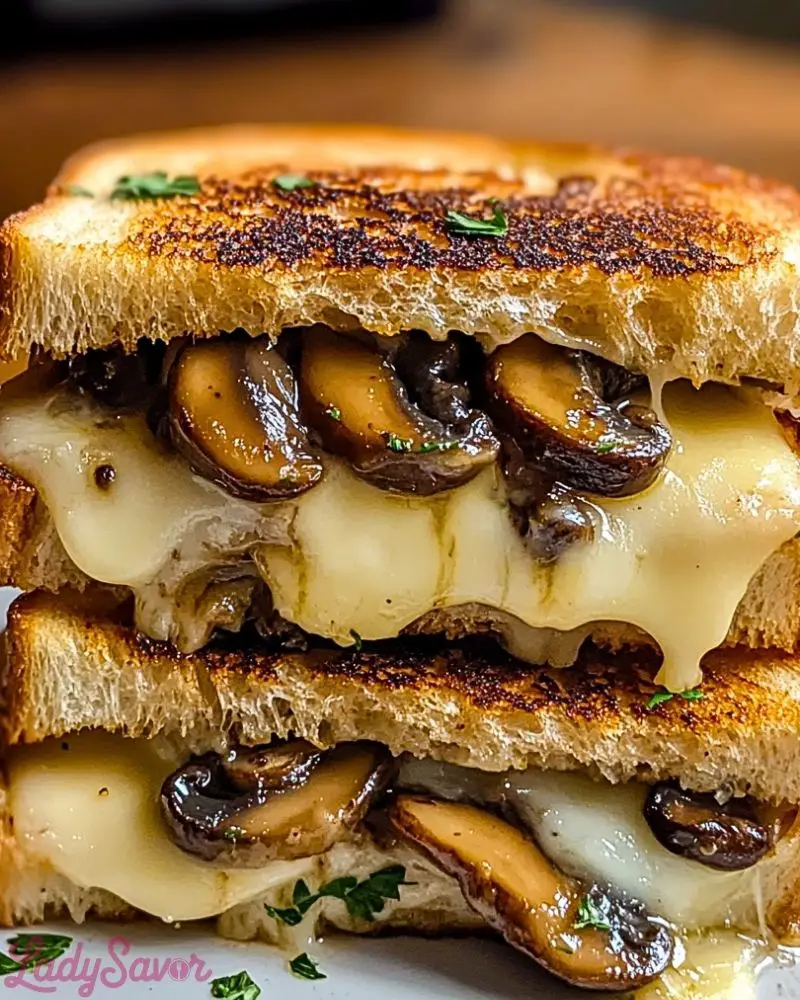 Garlic Mushroom Grilled Cheese Garlic Mushroom Grilled Cheese