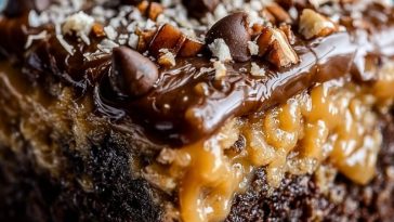 German Chocolate Poke Cake