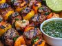 Grilled Surf Turf Skewers with Chimichurri