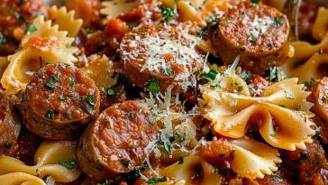 Italian Sausage with Bow Tie Pasta