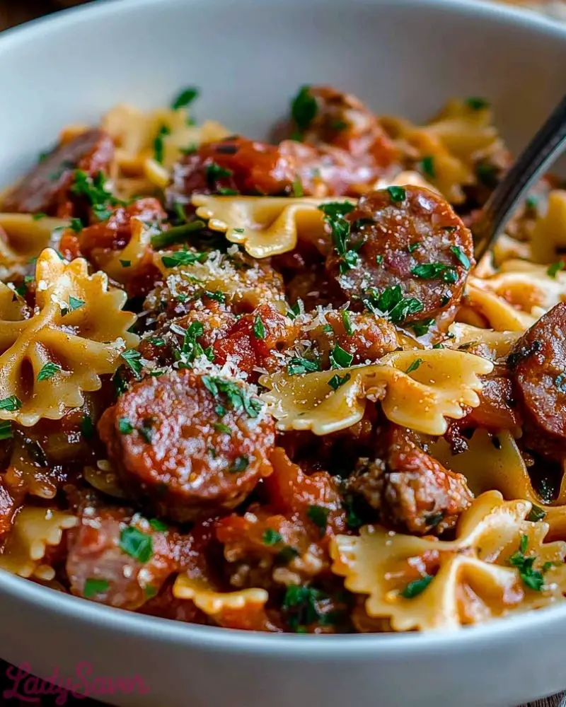 Italian Sausage with Bow Tie Pasta Italian Sausage with Bow Tie Pasta2