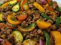 Mediterranean Ground Beef and Veggie Stir Fry