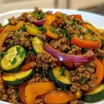 Mediterranean Ground Beef and Veggie Stir Fry2