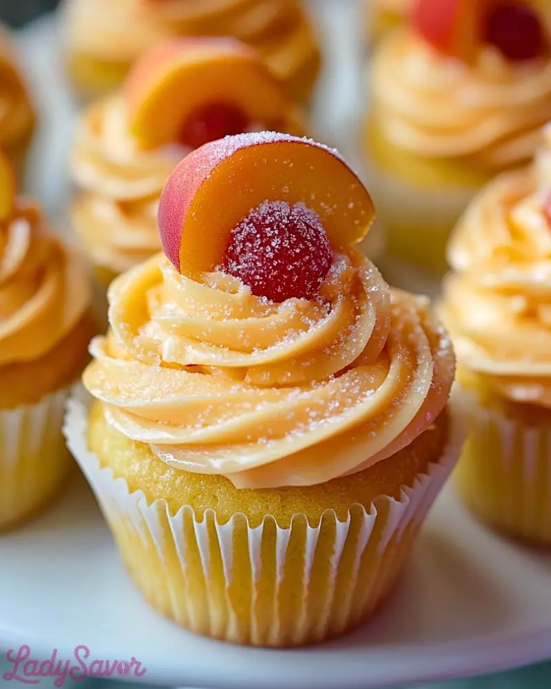 Peach Bellini Cupcakes Peach Bellini Cupcakes