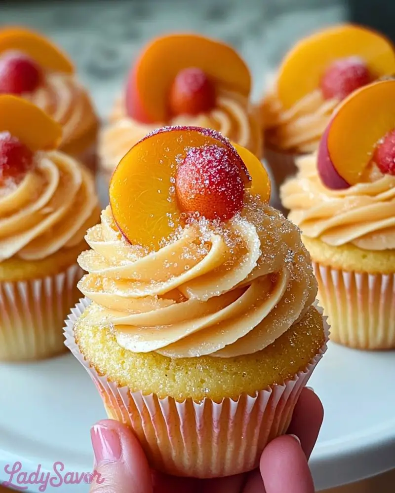 Peach Bellini Cupcakes Peach Bellini Cupcakes2
