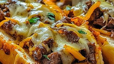 Philly Cheesesteak Cheesy Bread