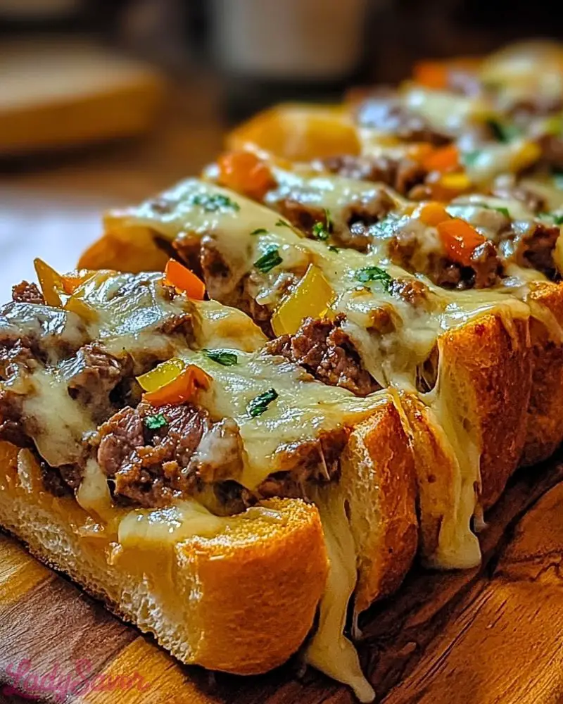 Philly Cheesesteak Cheesy Bread Philly Cheesesteak Cheesy Bread2