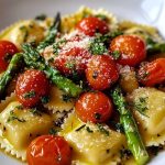 Ravioli with Tomatoes, Asparagus, Garlic, and Herbs Ravioli with Tomatoes Asparagus Garlic and Herbs2
