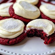 Red Velvet Cookies with Cream Cheese Frosting