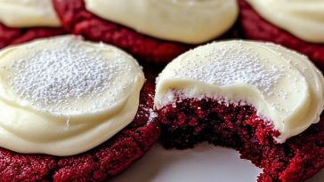 Red Velvet Cookies with Cream Cheese Frosting