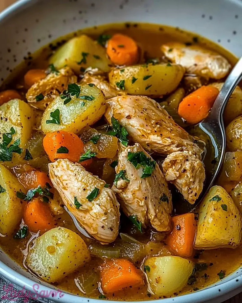 Rustic Chicken & Potato Stew with Carrot & Herbs Rustic Chicken Potato Stew with Carrot Herbs