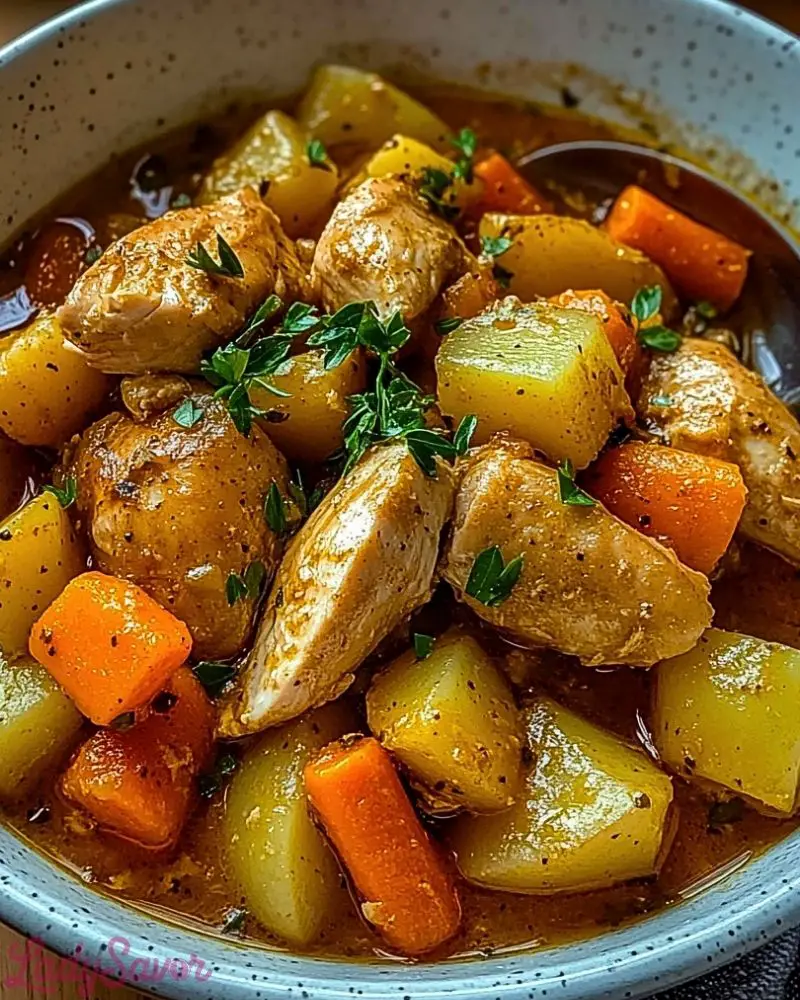 Rustic Chicken & Potato Stew with Carrot & Herbs Rustic Chicken Potato Stew with Carrot Herbs2