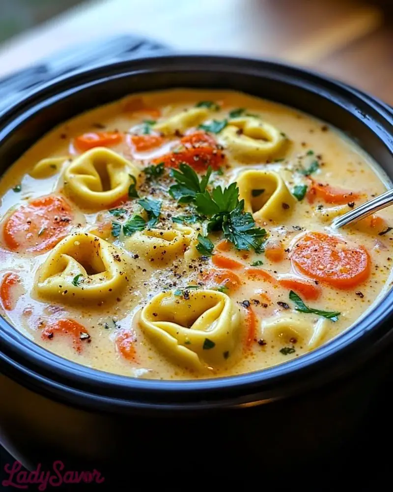 Slow Cooker Creamy Tortellini Soup Slow Cooker Creamy Tortellini Soup2