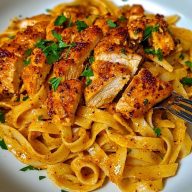 Spicy Cajun Chicken Fettuccine