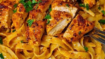 Spicy Cajun Chicken Fettuccine