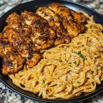 Spicy Cajun Chicken Linguine in Creamy Garlic Parmesan Sauce Spicy Cajun Chicken Linguine in Creamy Garlic Parmesan Sauce2