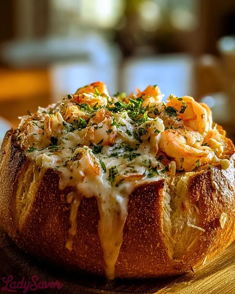 Stuffed Seafood Bread Bowl2