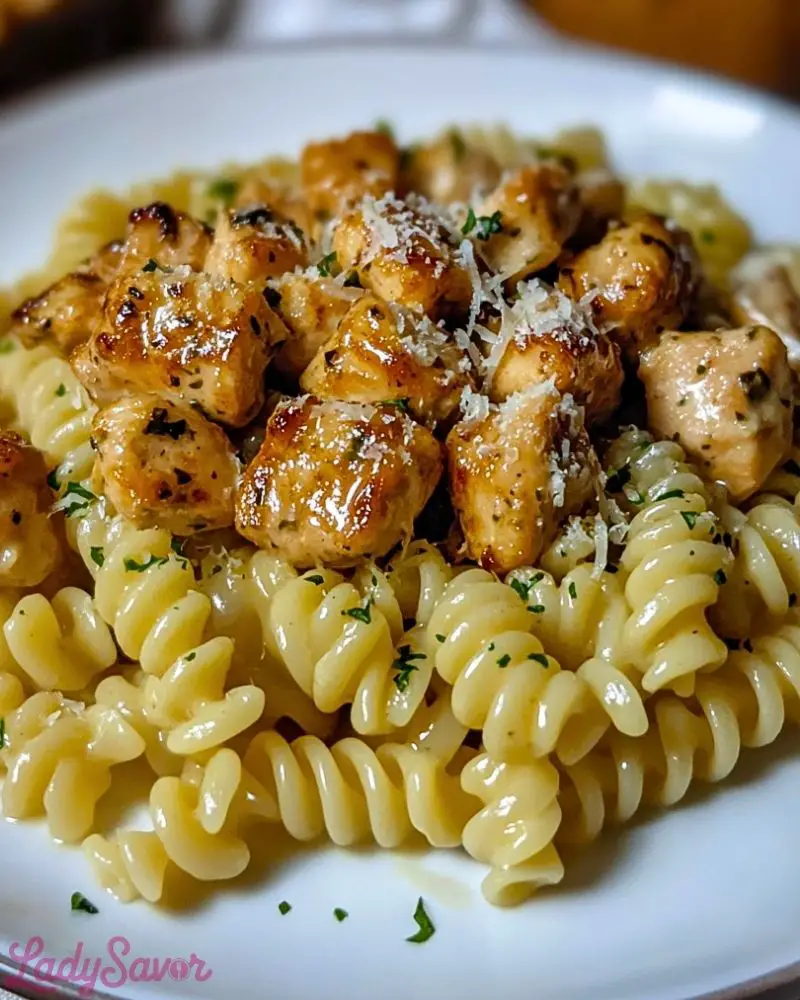 Twisted Pasta with Honey Garlic Chicken and Parmesan Cream Twisted Pasta with Honey Garlic Chicken and Parmesan Cream